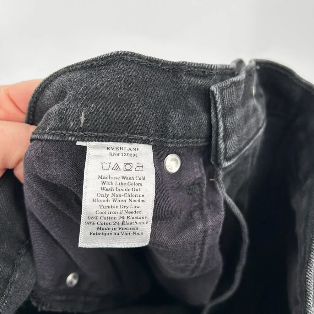 EVERLANE *Hemmed* Men's Black Wash Straight Leg Denim Casual Jeans Waist Size 32